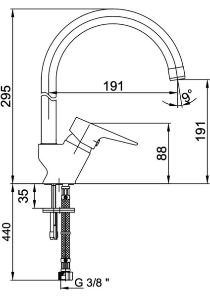 Ar Fia Tek Gövde Eviye Bataryası 102118091 fiyatları