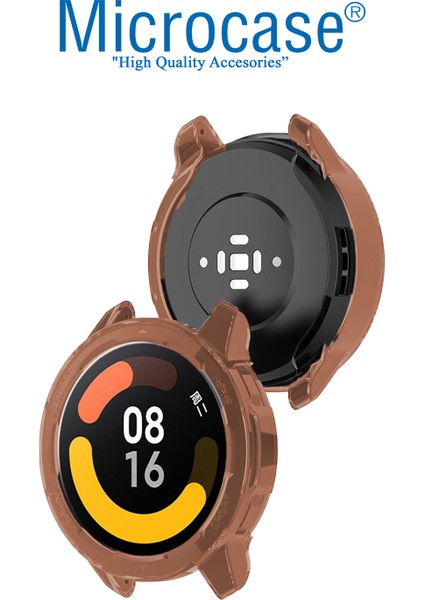 Xiaomi Watch S1 Active Önü Açık Tasarım Silikon Kılıf - Pembe fiyatları