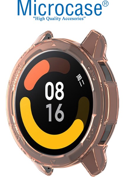 Xiaomi Watch S1 Active Önü Açık Tasarım Silikon Kılıf - Pembe modelleri
