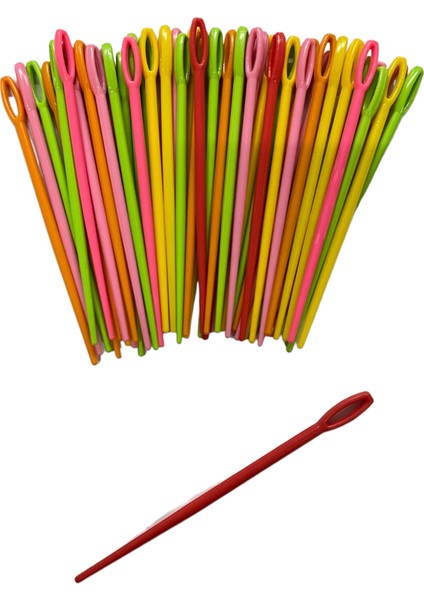 Plastik Yün Iğnesi 9cm 50 'li