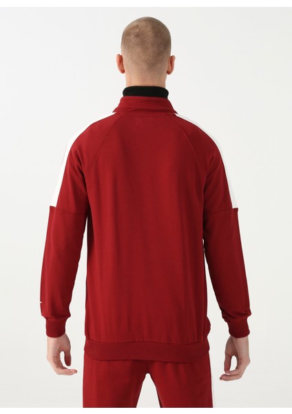 Fermuarlı Yaka Bordo Unisex Sweatshirt x Game One fırsatları