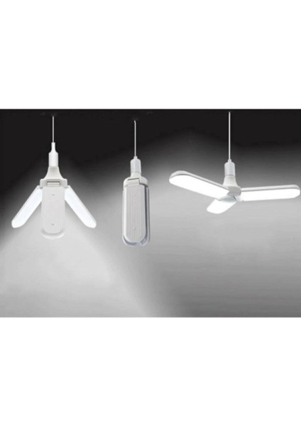 Beyaz 3 Kollu Katlanabilir Pervane LED Ampul fiyatları