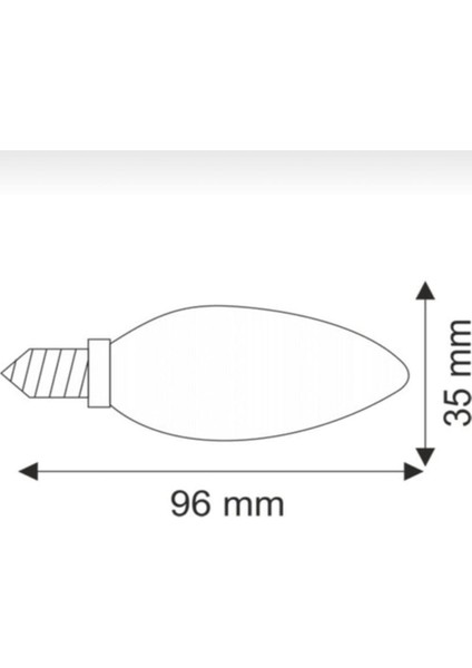 Dekoratif 4W Amber Sarı Işık E14 (Ince Duylu) Rustik LED Ampul