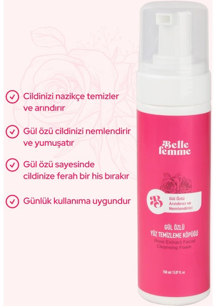 Gül Özlü Yüz Temizleme Köpüğü 150 ml fiyatları