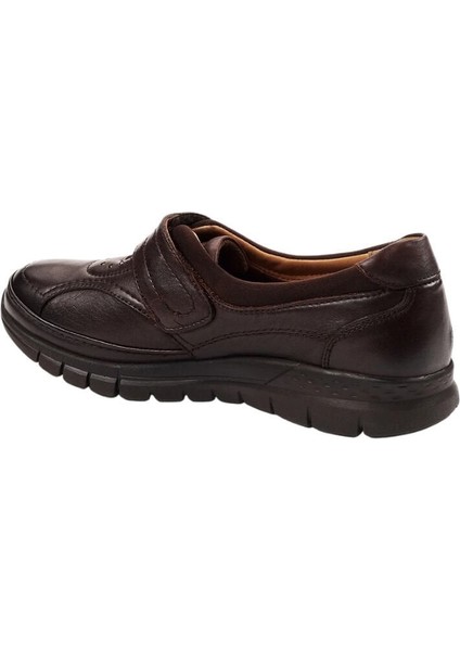 29445-G Iris Kahve Kadın Comfort Deri Ayakkabı