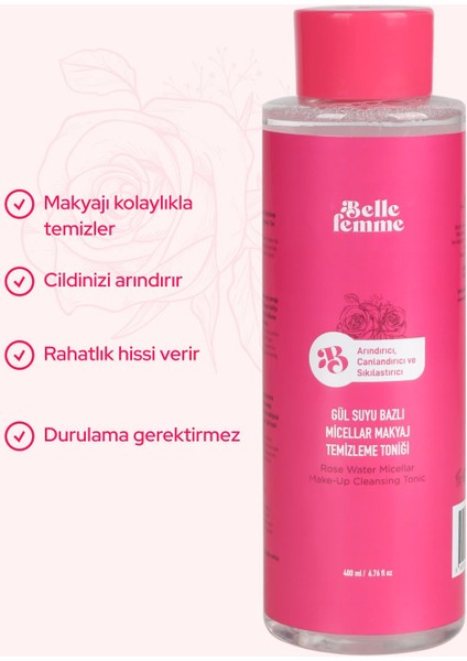 Gül Suyu Bazlı Micellar Makyaj Temizleme Toniği 400 ml fiyatları
