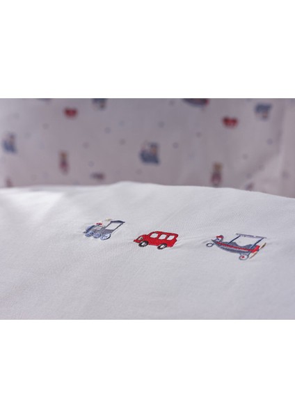 Nakışlı Bebek Nevresim Takımı Baby Car Bebek - Beyaz fırsatları