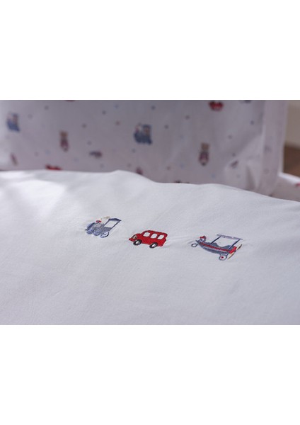 Nakışlı Bebek Nevresim Takımı Baby Car Bebek - Beyaz indirimleri