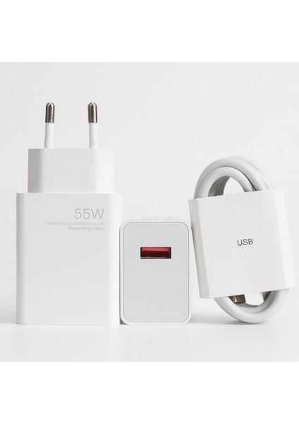 Xiaomi Turbo 55W 6A Hızlı Şarj Cihazı ve Type-C