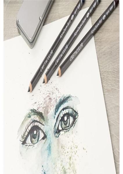 Canson Eskiz Defteri Cretacolor 6'lı Aquarell Sulandırılabilir Fırçalı Eskiz Dereceli Çizim Seti