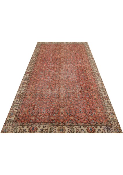 Rengarenk Eskitme El Dokuma Halı 160×275 cm 9893 – Kırmızı