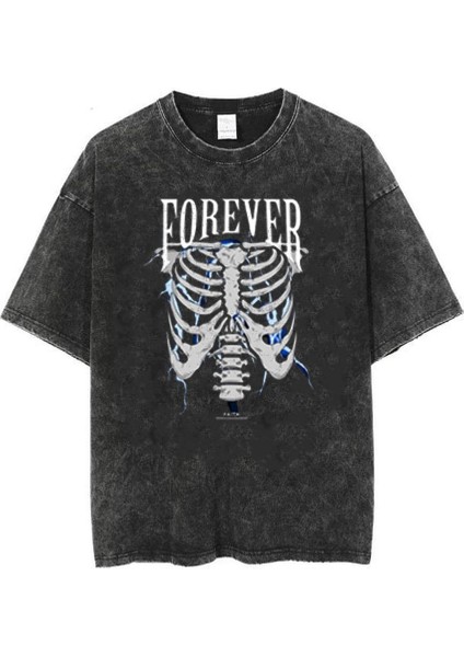 Yıkamalı Forever Rib Eskitme T-Shirt fiyatları
