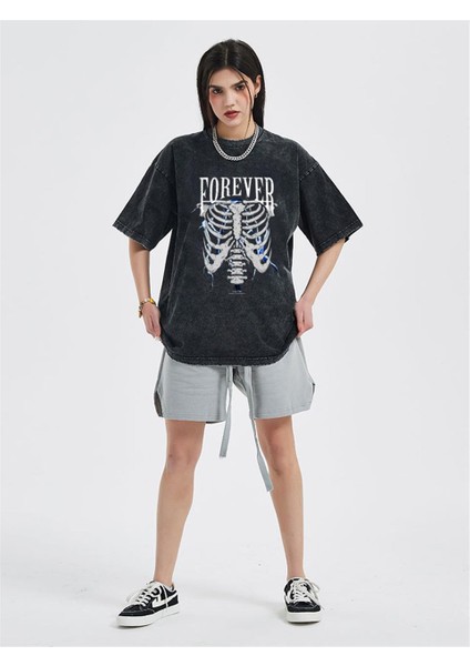 Yıkamalı Forever Rib Eskitme T-Shirt modelleri