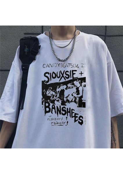 Siouxsie Banshees Beyaz Oversize T-Shirt