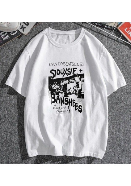 Siouxsie Banshees Beyaz Oversize T-Shirt fiyatları