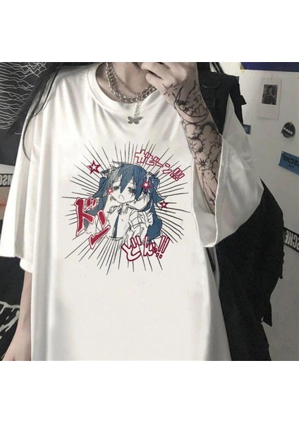 Otomachi Una Beyaz Oversize T-Shirt