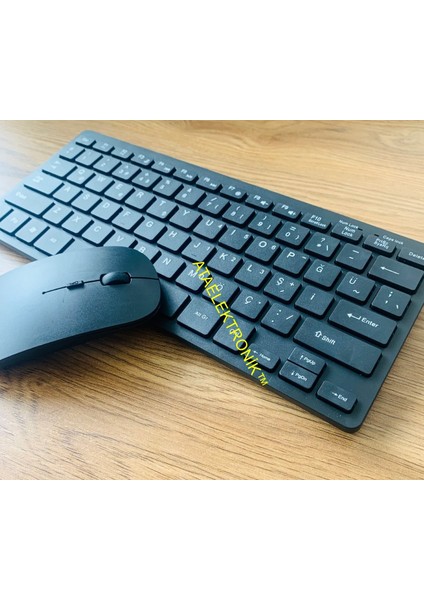 Slim 15m Çekim 2.4ghz Q Türkçe Kablosuz Klavye & Mouse Set