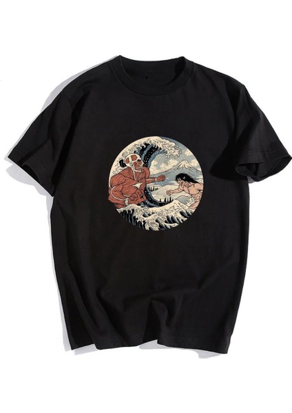 Attack On Titan Art Siyah Oversize T-Shirt fiyatları