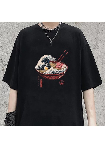 Eat Art Siyah Oversize T-Shirt