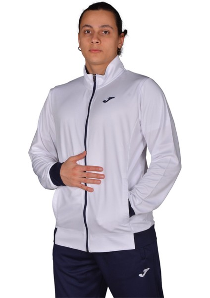 Poly. Hawk - Erkek Beyaz-Lacivert Spor Sweatshirt - 4231300