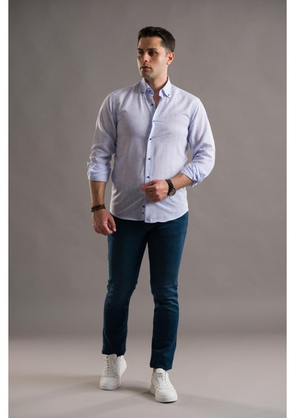 Evrytime Slimfit Bitik Kare Yaka Düğmeli Uzun Kol Erkek Yazlık Gömlek fiyatları