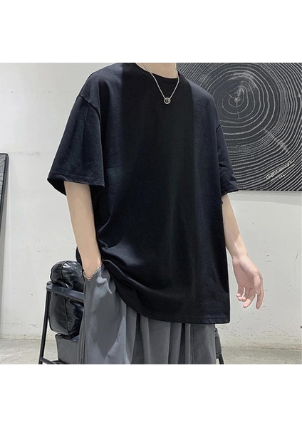 Düz Siyah Oversize T-Shirt modelleri