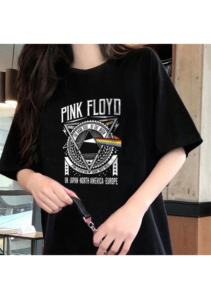 Rock Serisi Pink Floyd Siyah Oversize T-Shirt