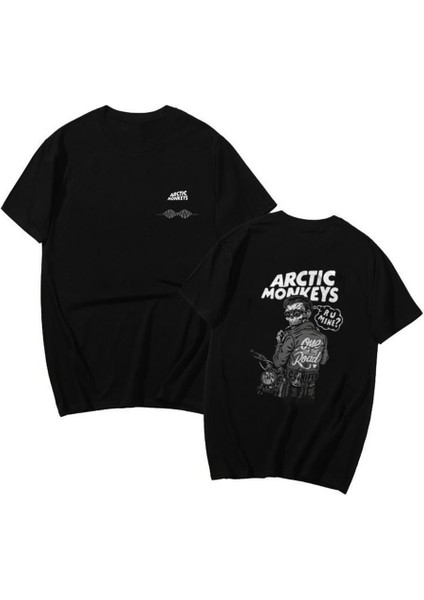 Rock Serisi Arctic Monkeys Sırt Baskılı Siyah Oversize T-Shirt fiyatları
