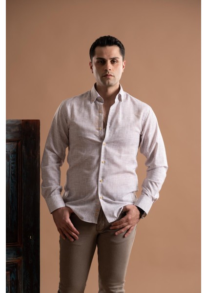 Evrytime Slimfit Bitik Kare Yaka Düğmeli Uzun Kol Erkek Yazlık Gömlek modelleri