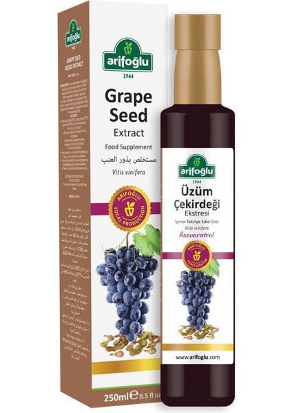 Üzüm Çekirdeği Eki - Ekstrakt 250 ml fiyatları