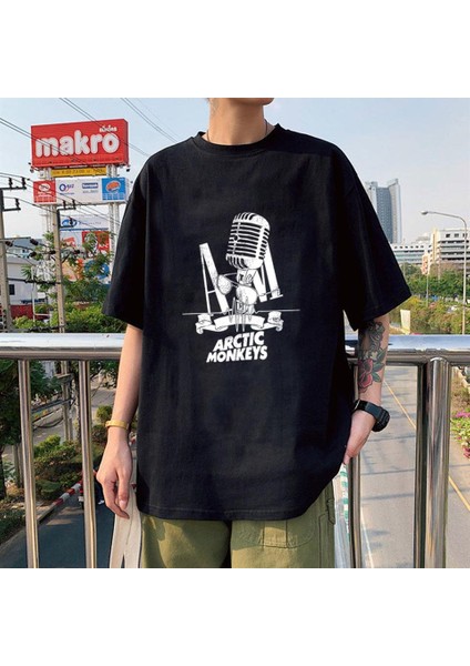 Rock Serisi Arctic Monkeys Siyah Oversize T-Shirt