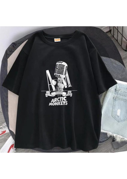 Rock Serisi Arctic Monkeys Siyah Oversize T-Shirt fiyatları