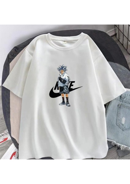 Dragon Ball Goku Baskılı Beyaz Oversize T-Shirt fiyatları