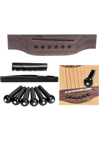 Gitar Köprüsü Pimleri ile Evrensel Gitar Köprüsü Pegs Somun Eyer (Yurt Dışından) fırsatları