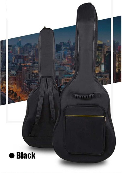 36 "çift Ayarlanabilir Omuz Kayışı Akustik /elektro Gitar Kasa Konseri Çantası Siyah (Yurt Dışından) modelleri