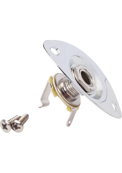 St Tarzı Gitar Için Krom Girintili Gitar Bas Çıkış Plakası 1/4 '' (Yurt Dışından)