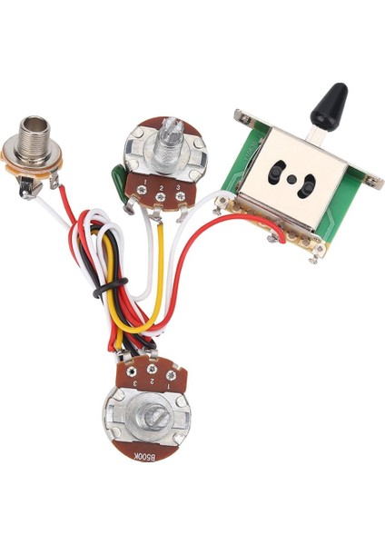 Elektro Gitar Kablo Demeti Prezi Kiti 3 Yollu Anahtarı 500 K Tencere 1T1V Parçası (Yurt Dışından)