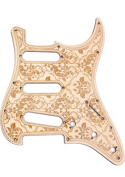 Çiçek Desenli Vintage Sss Akçaağaç Ahşap Gitar Pickguard (Yurt Dışından)