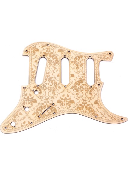 Çiçek Desenli Vintage Sss Akçaağaç Ahşap Gitar Pickguard (Yurt Dışından)