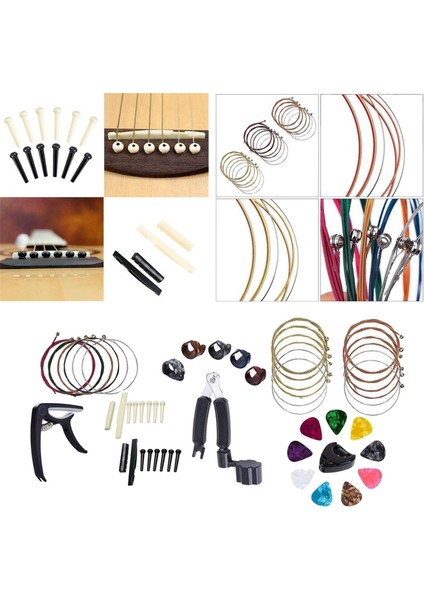 51PCS Gitar Aksesuarları Tutucu Köprü Pimleri Seçme Fındık Koruyucu Seçiciler (Yurt Dışından) modelleri