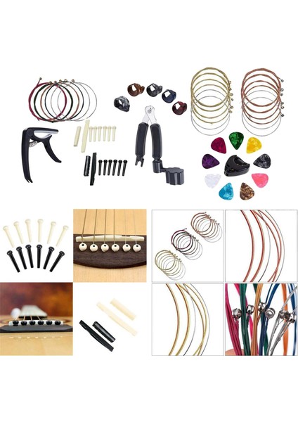 51PCS Gitar Aksesuarları Tutucu Köprü Pimleri Seçme Fındık Koruyucu Seçiciler (Yurt Dışından) indirimleri