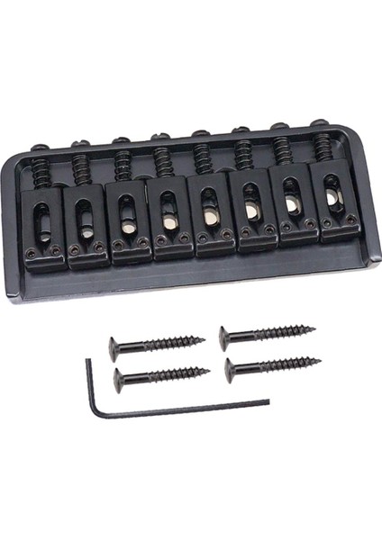 8-String Electric Guitar Accs Sabit Tip Köprü Eyer W/ Vida Anahtarı Siyah (Yurt Dışından) fiyatları