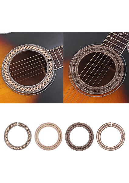 Gülağacı Klasik Gitar Ses Deliği Kakmı Kendinden Yapışkan 88MM (Yurt Dışından)