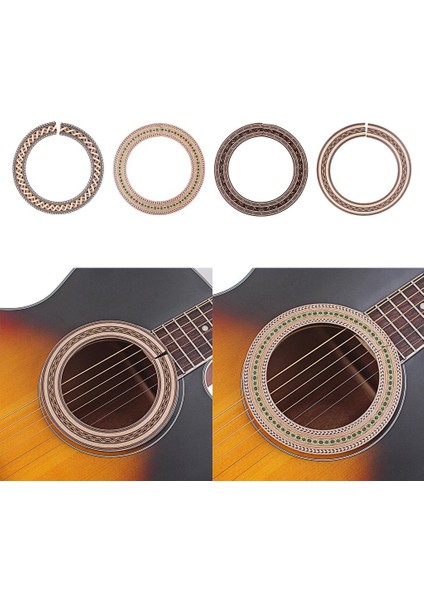 Gülağacı Klasik Gitar Ses Deliği Kakmı Kendinden Yapışkan 88MM (Yurt Dışından)