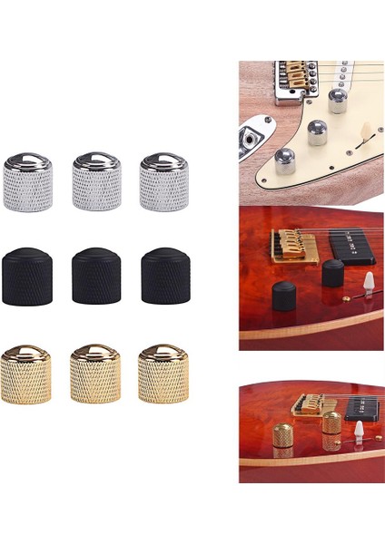 3 Adet Elektro Gitar Bas Hacim Metal Kontrol Düğmeleri (Yurt Dışından) modelleri