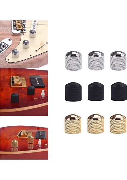 3 Adet Elektro Gitar Bas Hacim Metal Kontrol Düğmeleri (Yurt Dışından) fırsatları