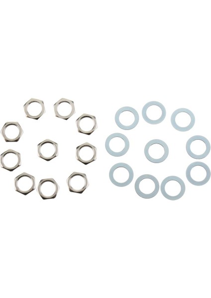 10 Set Elektro Gitar Somunları Yıkayıcılar Giriş Çıkış Somunu 9mm (Yurt Dışından)