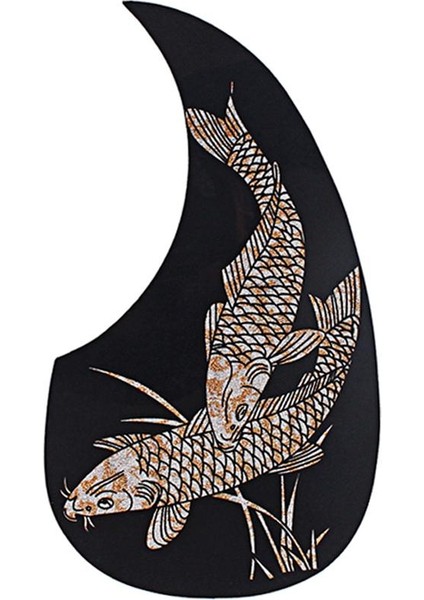 Akustik Gitar Yapıştırıcı Pickguard Koruyucu Gitar Dekorasyon Için -, Beyaz Balık (Yurt Dışından)