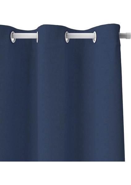 Blackout Fon Perde Özel Ölçüye Uygun Kuş Gözü Bohem Salon Otel Oturma Çocuk Odası Tek Kanat Lacivert