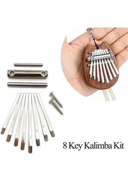 Thumb Piano Köprüsü Eyer 8 Tuşlar Set Kit Için Kalimba Dıy Yedek Parçalar (Yurt Dışından)